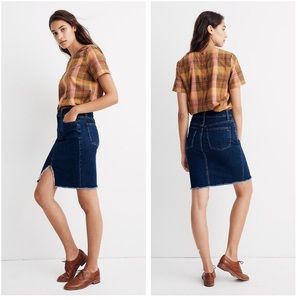 Denim Pegged Skirt Bellhaven Wash Cutout Edition